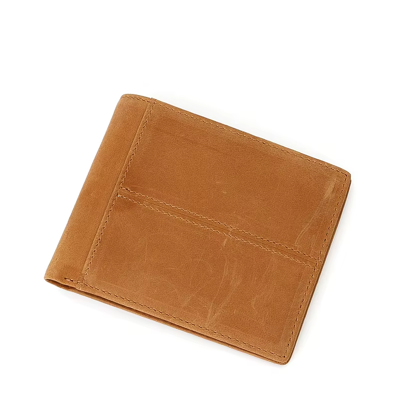 Minimalist RFID Genuine Leather Bifold Wallet