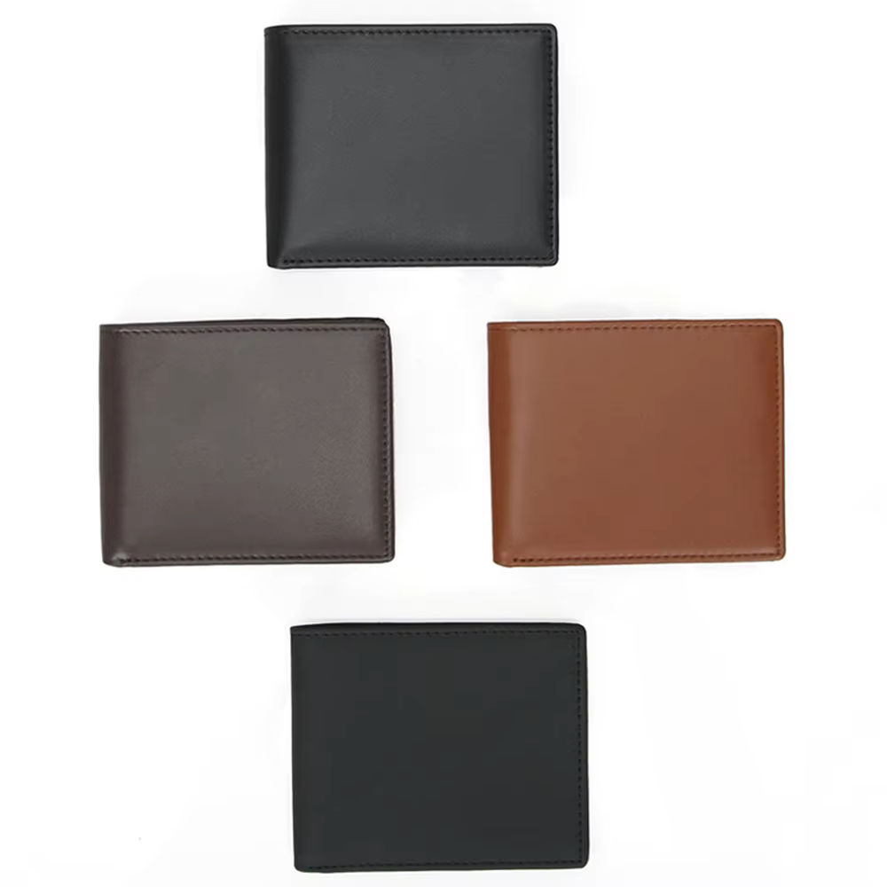 RFID Large-Capacity Microfiber Leather Short Wallet