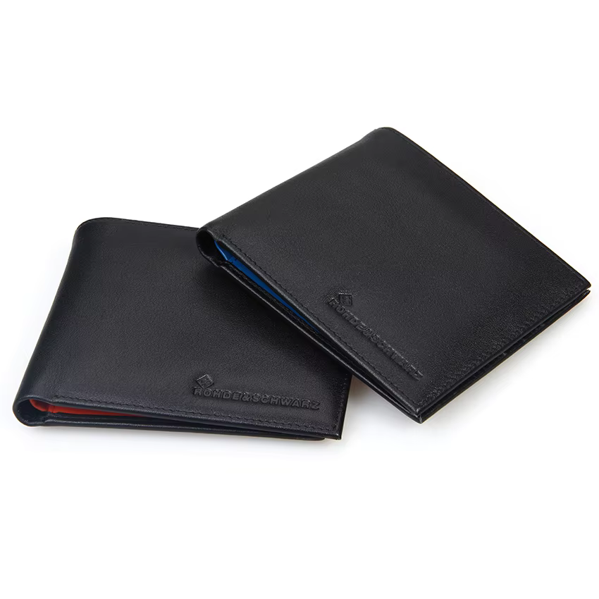 Two-Tone Genuine Leather Short Bifold Wallet