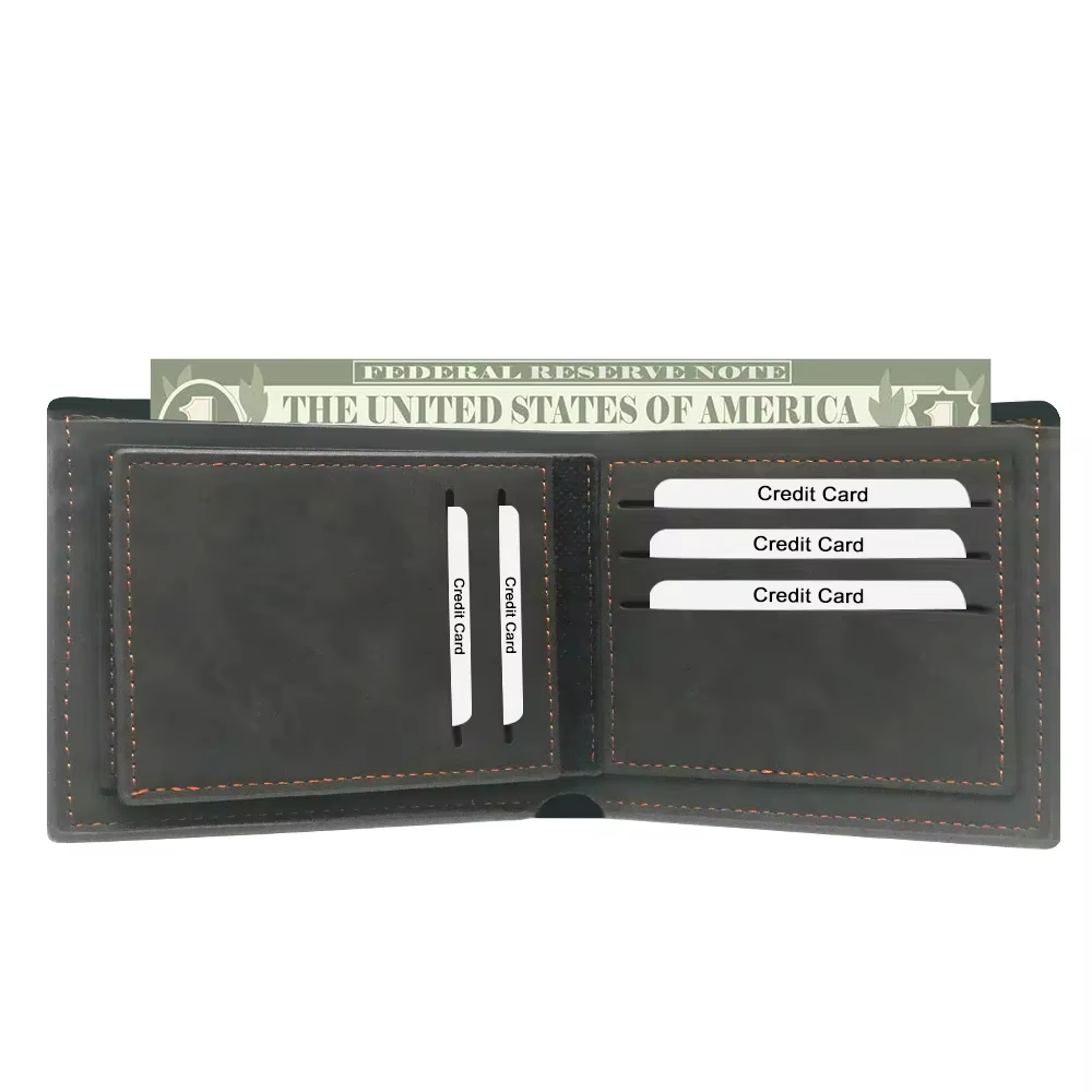 Vintage Minimalist PU Leather Sublimation Card Holder